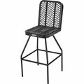 Global Industrial Bar Height Outdoor Dining Chair, Expanded Metal, Black 348114